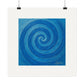 Affiche de style aquarelle mate – Spirale Océanique de Sérénité