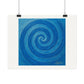 Affiche de style aquarelle mate – Spirale Océanique de Sérénité
