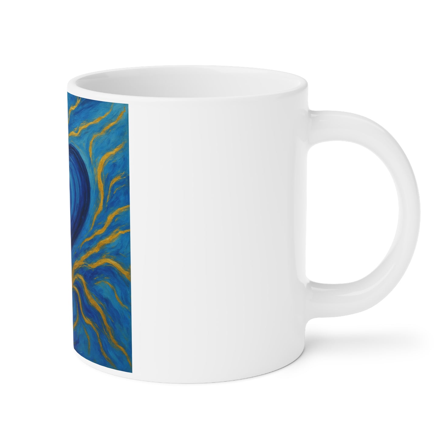 Tasse Bleu & Or – Cœur Énergétique et vibrant